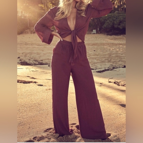 Monday Swimwear Tops - Monday Swimwear Tahiti Tie Top in Clay NWT